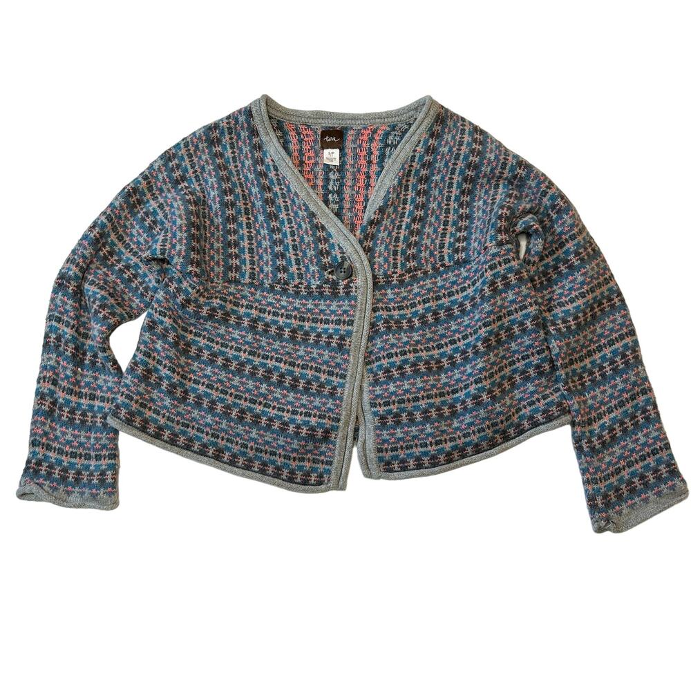 Tea Collection Knit Cardigan Sweater 4-5Y